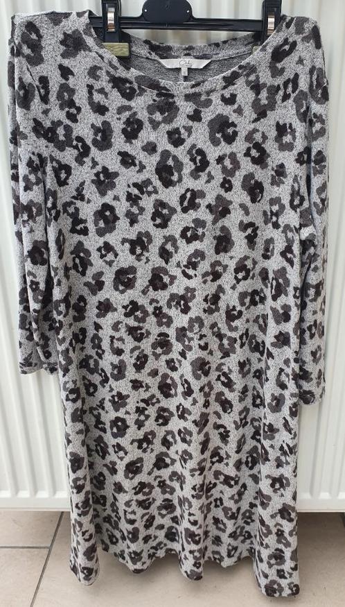 Jurk met leuke print maat S van C&A, Kleding | Dames, Jurken, Zo goed als nieuw, Maat 36 (S), Grijs, Ophalen of Verzenden