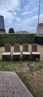 8 originele Lloyd Loom stoelen, Huis en Inrichting, Stoelen, Ophalen, Gebruikt, Bruin, Riet of Rotan
