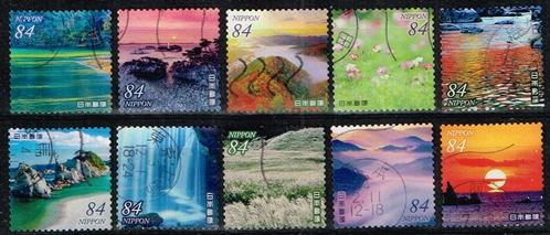 Timbres-poste du Japon - K 3855 - paysages, Timbres & Monnaies, Timbres | Asie, Affranchi, Enlèvement ou Envoi