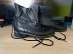 Enkellaarzen zwart leer, Neuf, Enlèvement ou Envoi, Boots et Botinnes, Noir