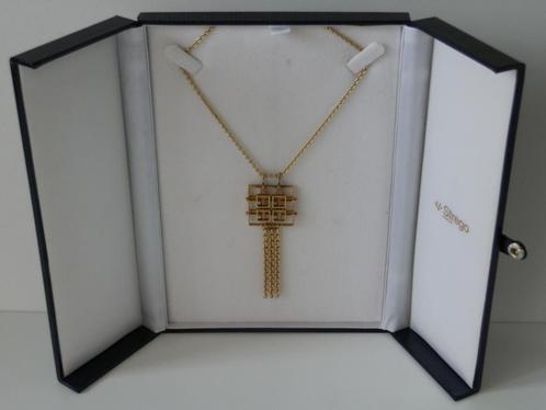 Gouden Amerikaner kettinghanger / ketting., Handtassen en Accessoires, Kettinghangers, Zo goed als nieuw, Overige materialen, Overige kleuren