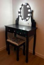 Makeup tafel zwart in topstaat!, Huis en Inrichting, Tafels | Kaptafels, Ophalen, Zo goed als nieuw