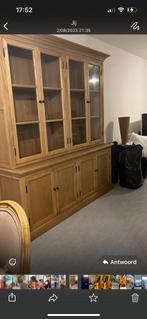Vitrinekast teakhout 205x50, Huis en Inrichting, Kasten | Buffetkasten, Ophalen, Zo goed als nieuw, Teakhout