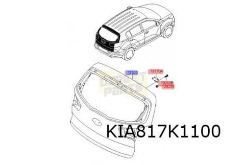 Kia Sportage achterklep (8/10-1/16) (SL) Origineel! 737003W0, Autos : Pièces & Accessoires, Carrosserie & Tôlerie, Haillon arrière
