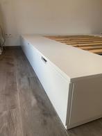 Ikea Nordli bed met opberglades, Huis en Inrichting, Ophalen, Scandinavisch minimalistisch, Tweepersoons, Zo goed als nieuw