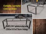 tuintafel - NIEUW tafelonderstel 250x101x73 cm - terrastafel, Nieuw, Rechthoekig, Metaal, Ophalen