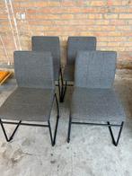 4x Stoffen eetkamerstoel keuken stoel, Gris, Comme neuf, Enlèvement, Quatre