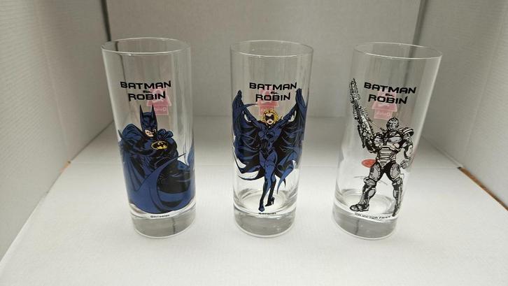 Quick glazen batman '97, Verzamelen, Glas en Drinkglazen, Gebruikt, Frisdrankglas, Ophalen of Verzenden