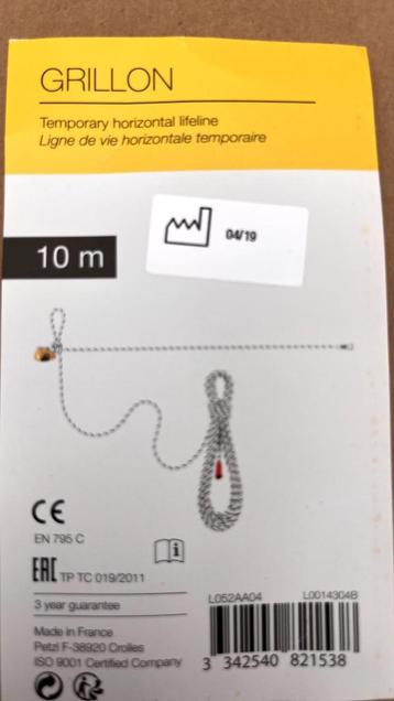 Grillon 10M Petzl  beschikbaar voor biedingen