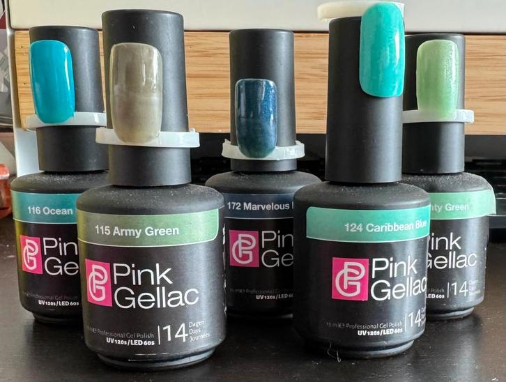 Pink Gellac set, Handtassen en Accessoires, Uiterlijk | Cosmetica en Make-up, Gebruikt, Accessoires, Handen en Nagels, Ophalen