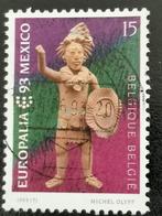 Belgie 1993 - Europalia 93 - Mexico - Maya cultuur, Postzegels en Munten, Ophalen of Verzenden, Gestempeld, Kunst