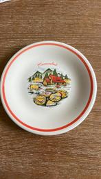 vintage set van 5 Franse geglazuurde keramische kaasborden, Antiek en Kunst, Antiek | Servies los, Ophalen