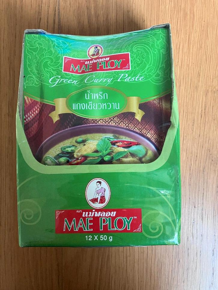Mae Ploy Thaise authentieke groene curry pasta x 12 (600g), Diversen, Levensmiddelen, Ophalen of Verzenden