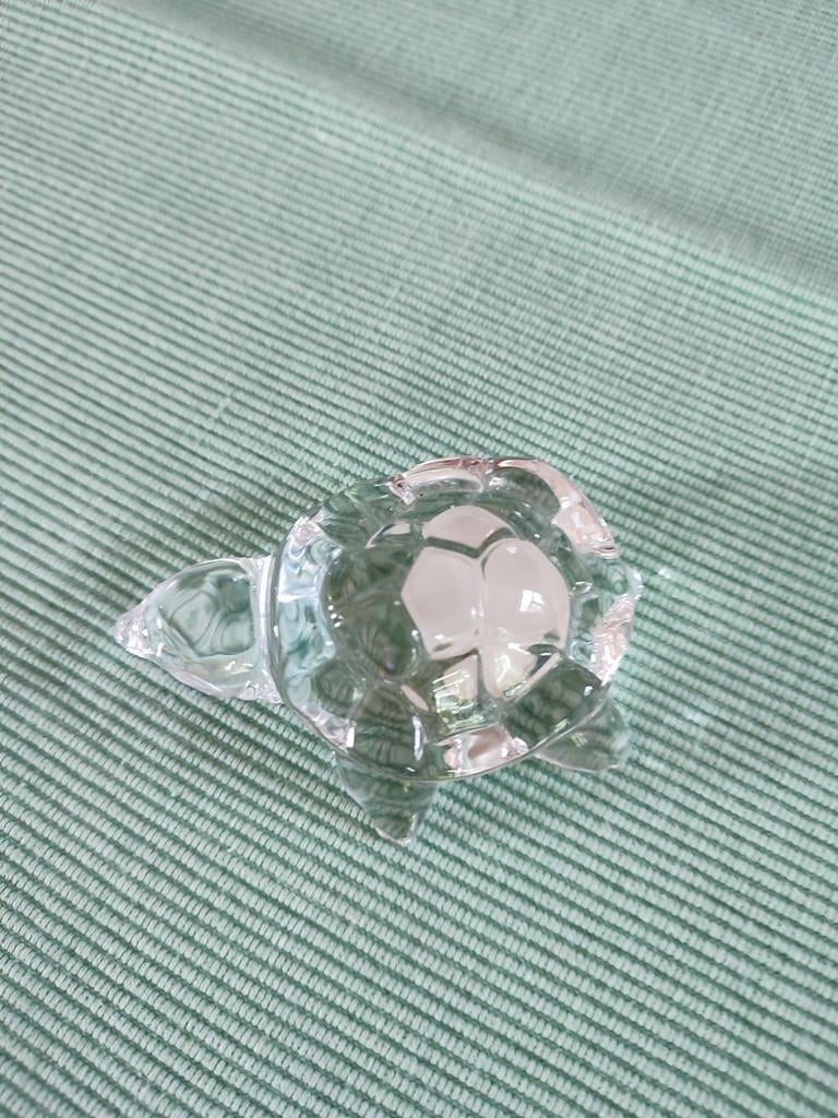 Kleine kristallen schildpad van 9 cm, transparant, Ophalen