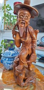 Statue chinoise en bois sculpté - Taiwan, Enlèvement