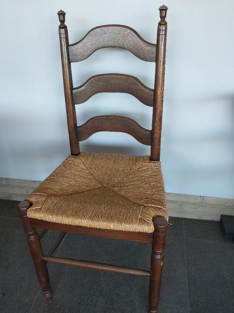 Houten stoelen, Huis en Inrichting, Stoelen, Ophalen, Gebruikt, Hout, Rustiek