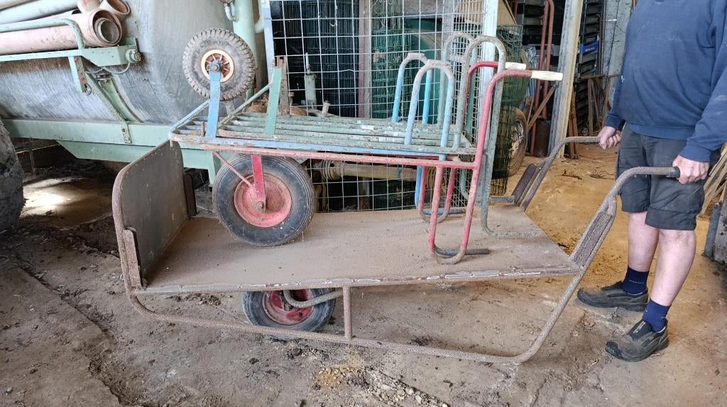 kruiwagen platte kar tomatenkarretjes meubelkar, Jardin & Terrasse, Brouettes, Enlèvement, Utilisé, Manuelle, À une roue