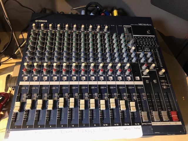 YAMAHA MG16/6FX Mixer, Ophalen, Gebruikt, 10 tot 20 kanalen, Microfooningang