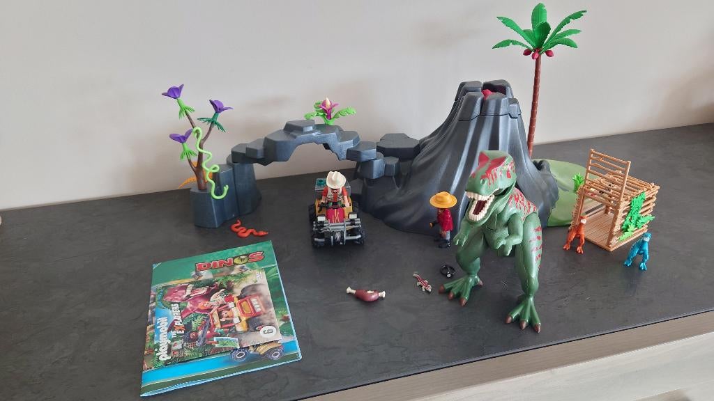 Playmobil Dino’s vulkaanuitbarsting (set 70327), Kinderen en Baby's, Speelgoed | Playmobil, Ophalen, Gebruikt, Complete set