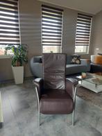 Le fauteuil en cuir/fauteuil relax est situé à Pijnacker, au, 100 à 125 cm, Enlèvement ou Envoi, Art deco, Comme neuf