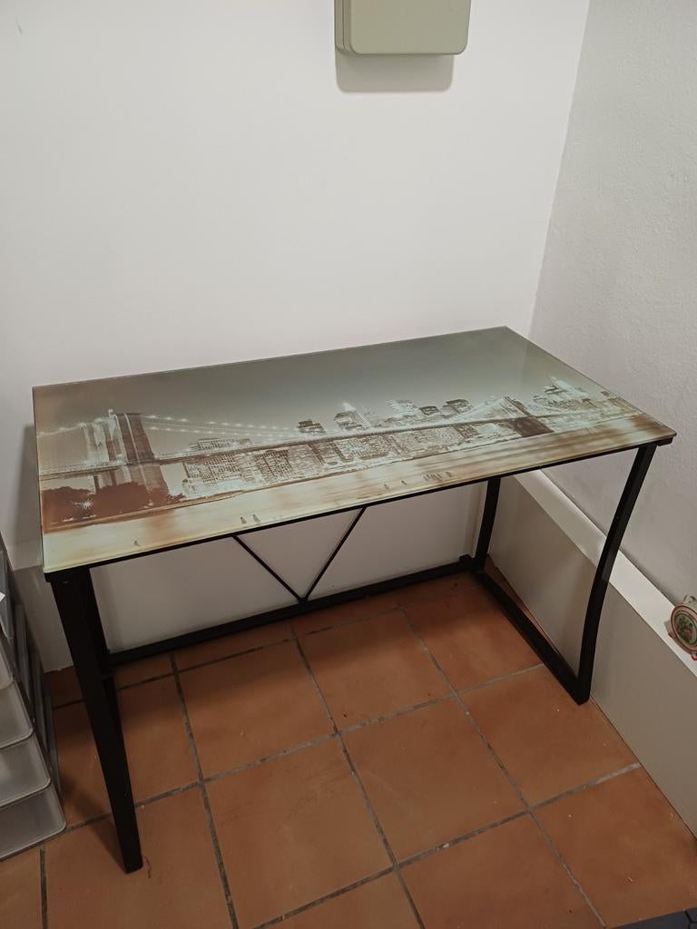 Bureau de jeune New York, Maison & Meubles, Bureaux, Enlèvement, Noir, Verre