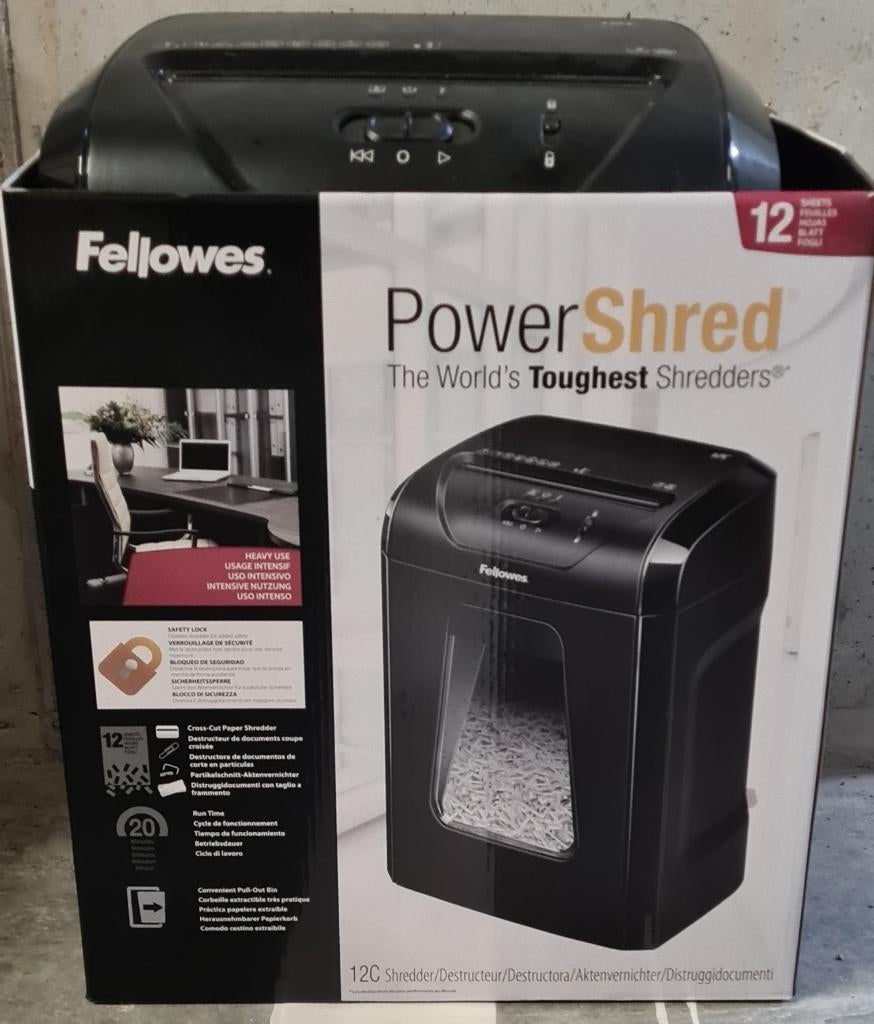 papier versnipperaar Fellowes Powershred 12C, Ophalen, Zo goed als nieuw