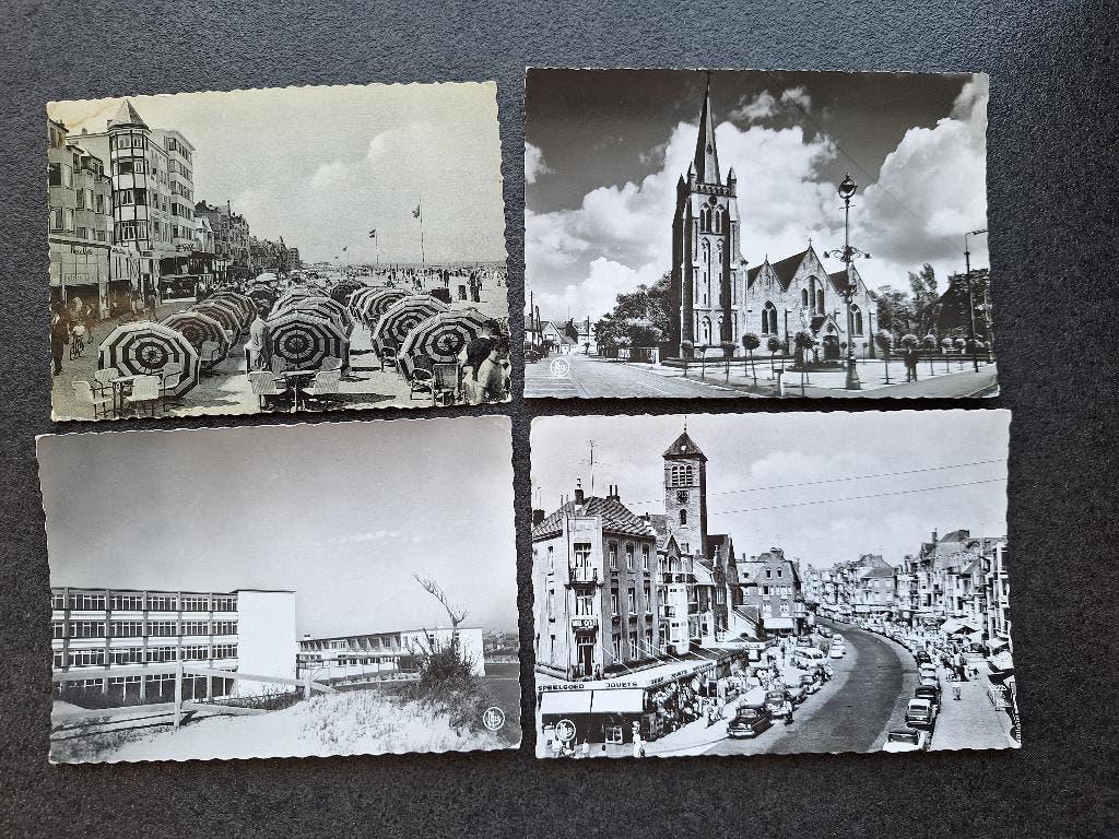 4 cpas photos  La Panne - années 60, Collections, Enlèvement, 1940 à 1960, Flandre Occidentale