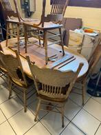 Table ovale en chêne avec 5 chaises, 150 à 200 cm, 100 à 150 cm, Enlèvement, Utilisé