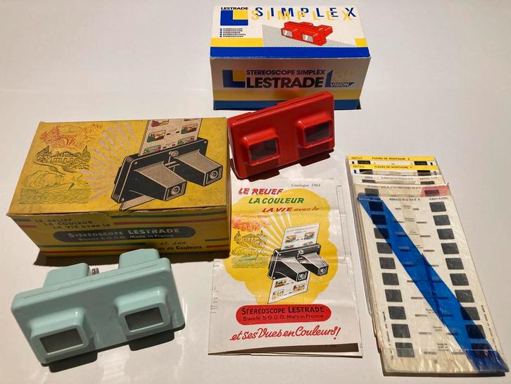 Twee stereoscopen Lestrade ‘61 en jaren ‘70, Antiek en Kunst, Antiek | Speelgoed, Ophalen of Verzenden