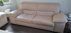 Canapé 2 places en cuir beige 185 cm+canapé 3 places 220 cm., Maison & Meubles, Canapés | Coins salons complets, Enlèvement, Utilisé