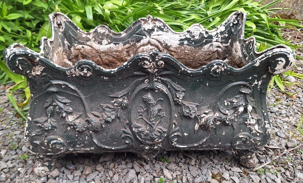 Antieke Gietijzer plantenbak, Ophalen of Verzenden