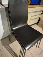 Lot de 4 chaises IKEA (modèle MARTIN) - Noires - Empilables, Contemporain, Enlèvement, Utilisé, Bois