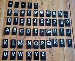 Kartonnen zwart/ witte cijfers, letters & tekens, 120 stuks, -, Comme neuf, -, -