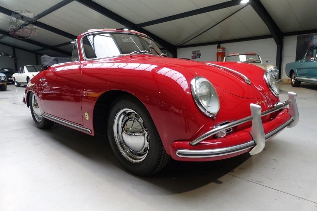 1958 Porsche 356A cabrio, Auto's, Oldtimers, Bedrijf, Te koop, Lederen bekleding, Porsche, Benzine, Cabriolet, 2 deurs, Handgeschakeld