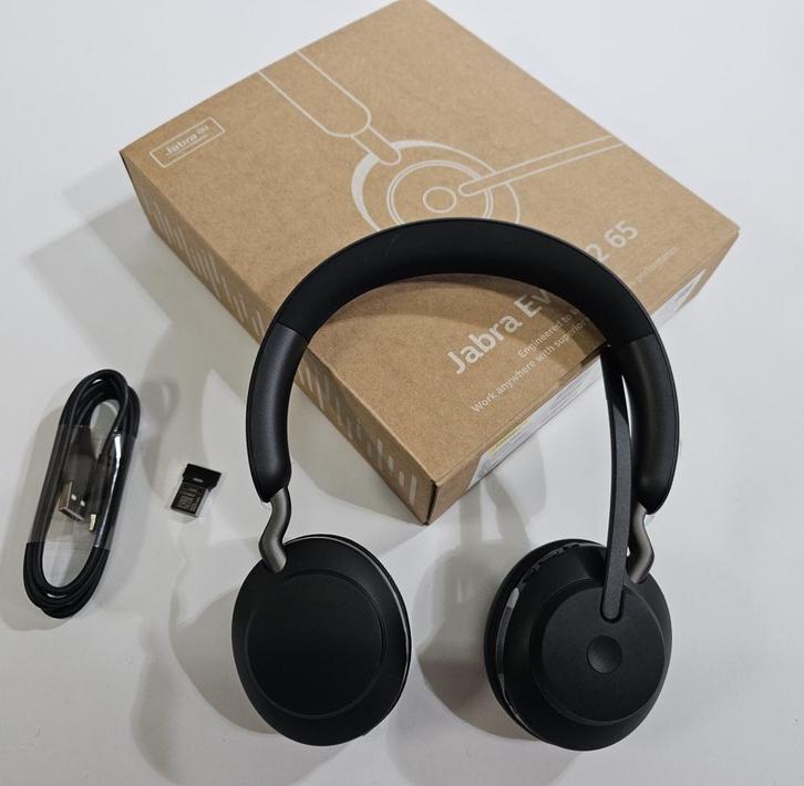 Jabra Evolve2 65 UC Stereo Headset - Zwart | Nieuw, Audio, Tv en Foto, Hoofdtelefoons