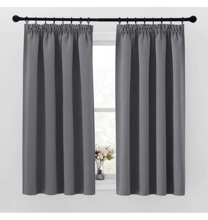 Ensemble de rideaux occultants unis, calorifuges 140x145, Bricolage & Construction, Châssis & Portes coulissantes, Neuf, Enlèvement ou Envoi