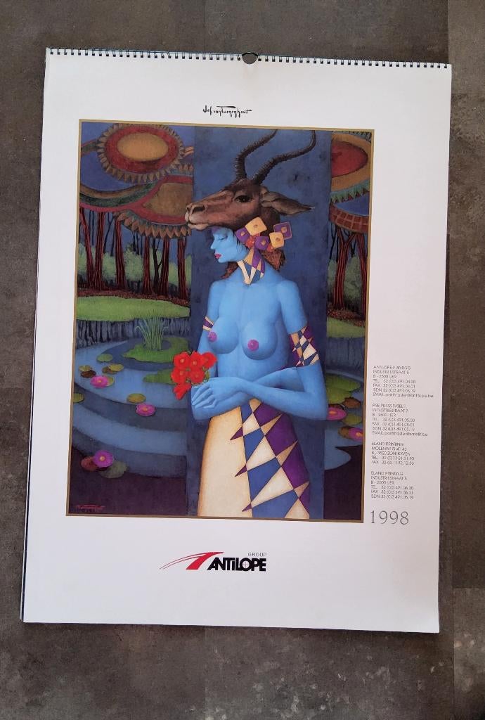 Kalender Jef van Tuerenhout 1998 door Antilope, Antiek en Kunst, Ophalen of Verzenden