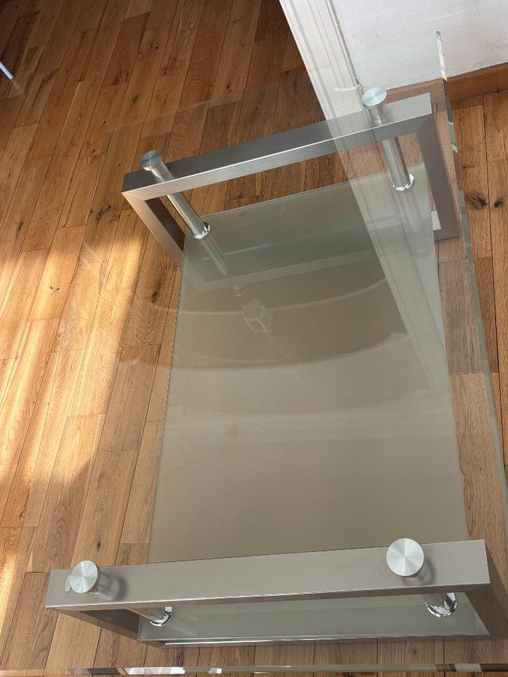 table basse en verre, Maison & Meubles, Tables | Tables à manger, Utilisé, 50 à 100 cm, 50 à 100 cm, Quatre personnes, Rectangulaire