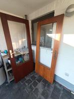 2 binnendeuren met glas ( gratis), Ophalen, Gebruikt, Glas, Binnendeur