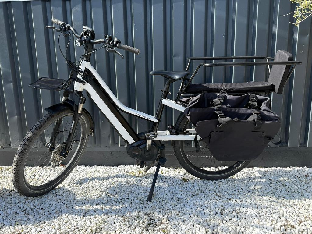 Riese en muller longtail, Vélos & Vélomoteurs, Vélos électriques, Enlèvement ou Envoi, Comme neuf, 50 km par batterie ou plus