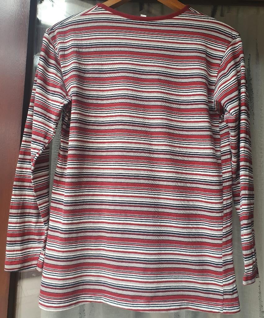 Gestreepte t-shirt met lange mouwen maat M, Vêtements | Femmes, T-shirts, Rouge, Taille 38/40 (M), Enlèvement ou Envoi, Comme neuf