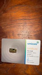 Umicore goudbaar 1gram, Ophalen