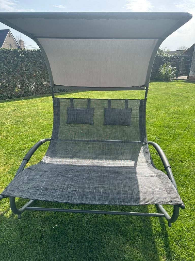 Lig/schommelstoel 2 personen, Tuin en Terras, Ophalen, Zo goed als nieuw