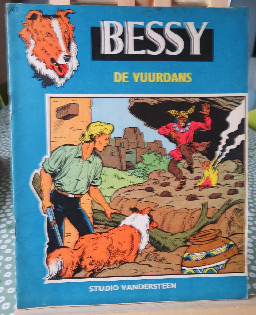 Bessy nr 61 De vuurdans., Ophalen of Verzenden, Gelezen, Willy Vandersteen