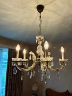 Glazen luchter met 6 armen, Huis en Inrichting, Lampen | Kroonluchters, Ophalen, Gebruikt, Glas
