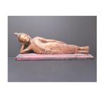 Statue Cambodgienne en bois laqué et doré de Bouddha, Antiquités & Art, Envoi