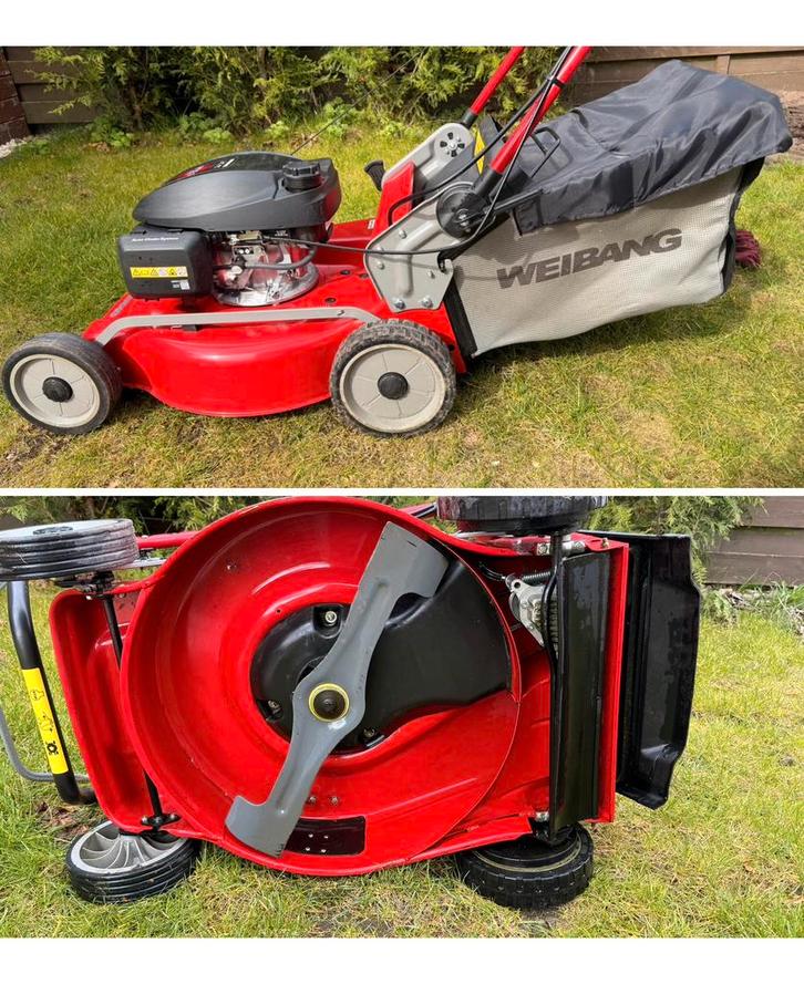 Nieuwe grasmaaier met Honda motor, Jardin & Terrasse, Tondeuses à gazon, Comme neuf, Fonction de mulching, Bac de ramassage, Enlèvement