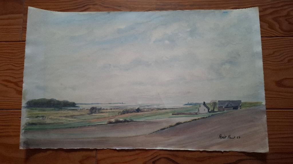 Aquarelle PETIT PAUL. .., Antiquités & Art, Enlèvement