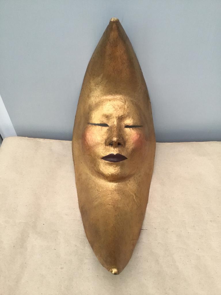 Authentiek handgemaakt Venetiaans masker maan, Ophalen of Verzenden