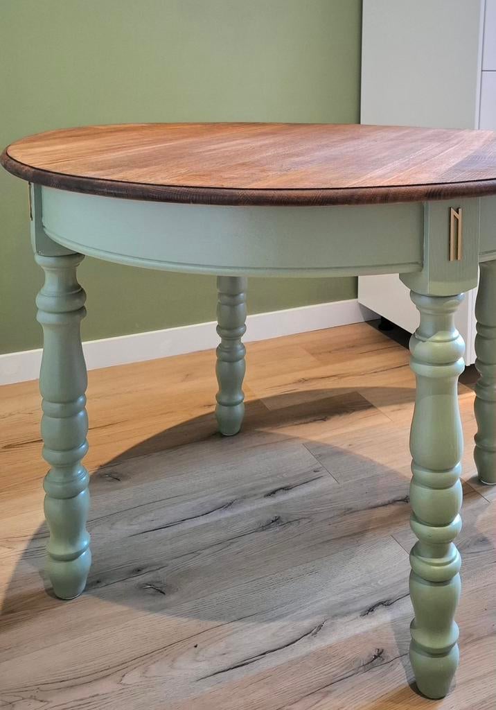 Gerestaureerde antieke tafel - MASSIEF EIKEN - 4/6 personen, Huis en Inrichting, Tafels | Eettafels, Ophalen, Campagne, Zo goed als nieuw